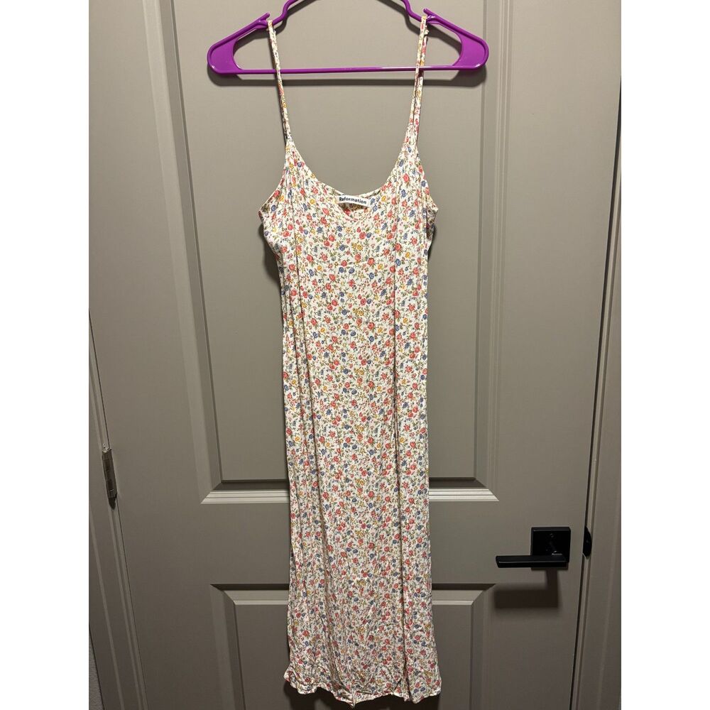 Reformation Crimini Floral Dress with a side slit